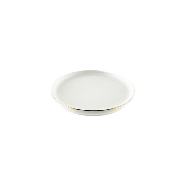 Canvas Home Abbesses Gold Rim Porcelain Tidbit Plate Set Of 4