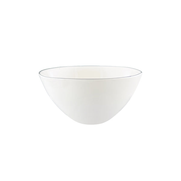 Canvas Home Abbesses Grey Rim Porcelain Cereal Bowl Set Of 4