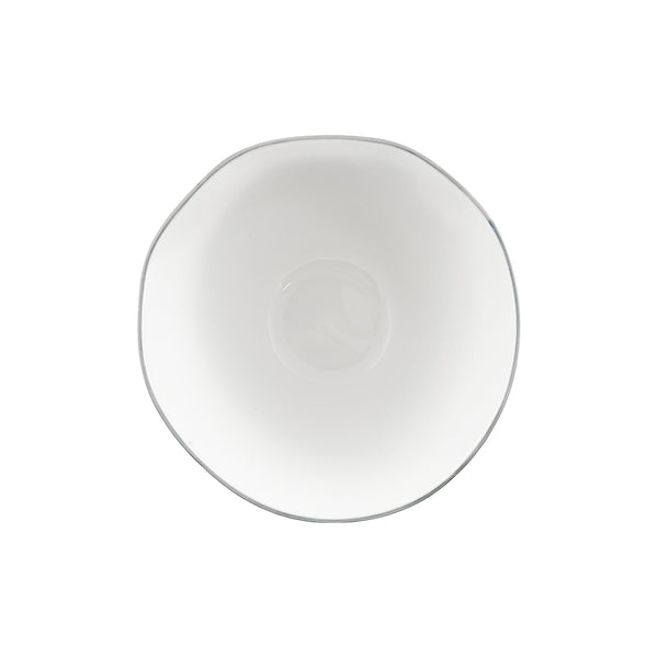 Canvas Home Abbesses Grey Rim Porcelain Cereal Bowl Set Of 4