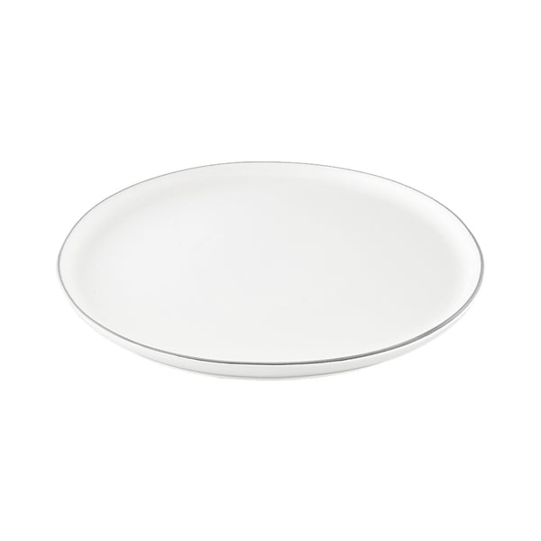 Canvas Home Abbesses Grey Rim Porcelain Dinner Plate Set Of 4
