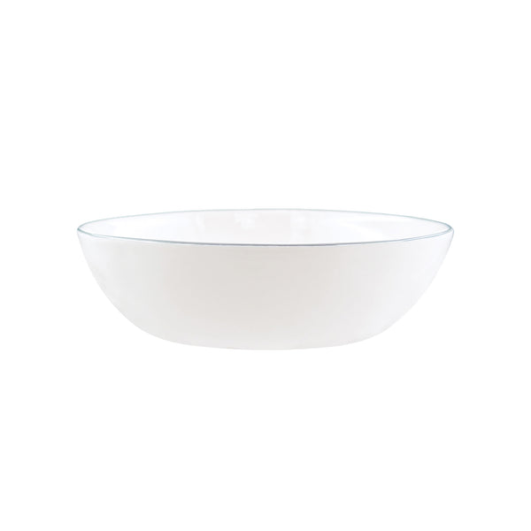 Canvas Home Abbesses Grey Rim Porcelain Pasta Bowl Set Of 4