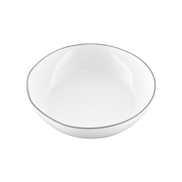 Canvas Home Abbesses Grey Rim Porcelain Pasta Bowl Set Of 4