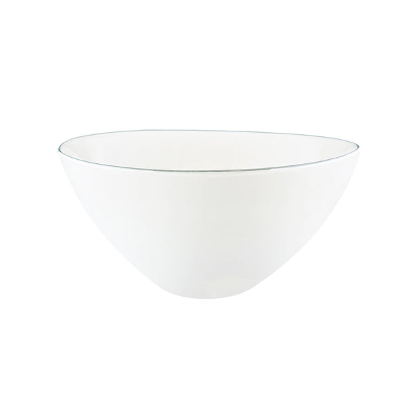 Canvas Home Abbesses Grey Rim Porcelain Serving Bowl Set Of 2