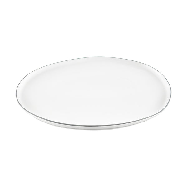 Canvas Home Abbesses Grey Rim Porcelain Small Serving Platter