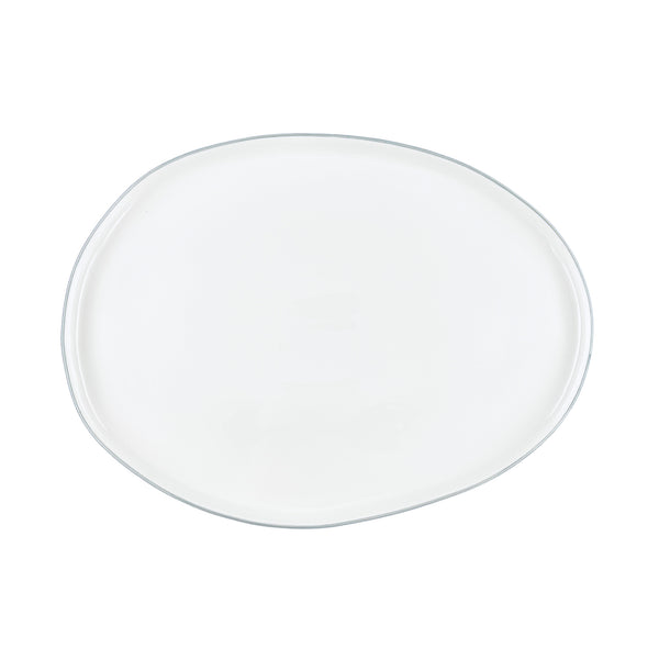 canvas home Abbesses Grey Rim Porcelain Small Serving Platter