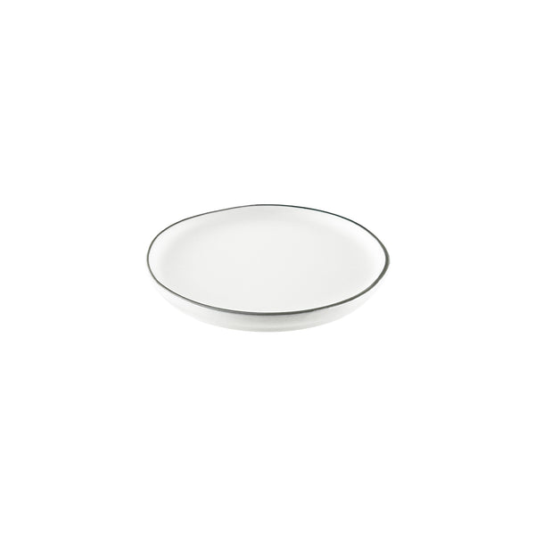 Canvas Home Abbesses Grey Rim Porcelain Tidbit Plate Set Of 4