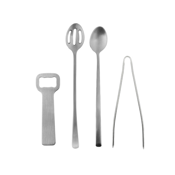 Canvas Home Canvas Classic Brushed Stainless Steel 4 Piece Bar Tool Gift Set