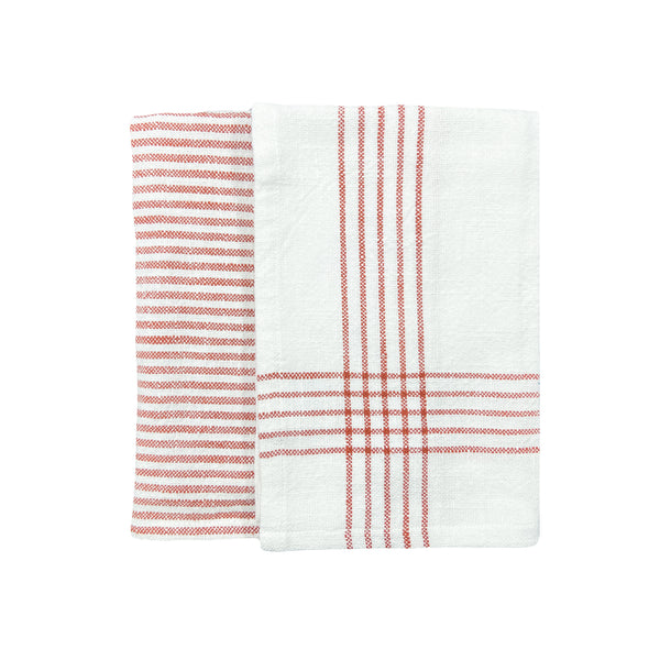 canvas home Cotton Brick Tea Towel Set of 2
