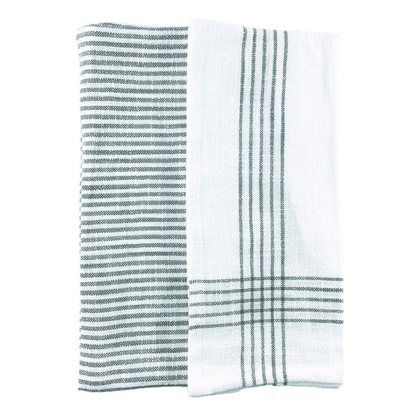 canvas home Cotton Charcoal Tea Towel Set of 2