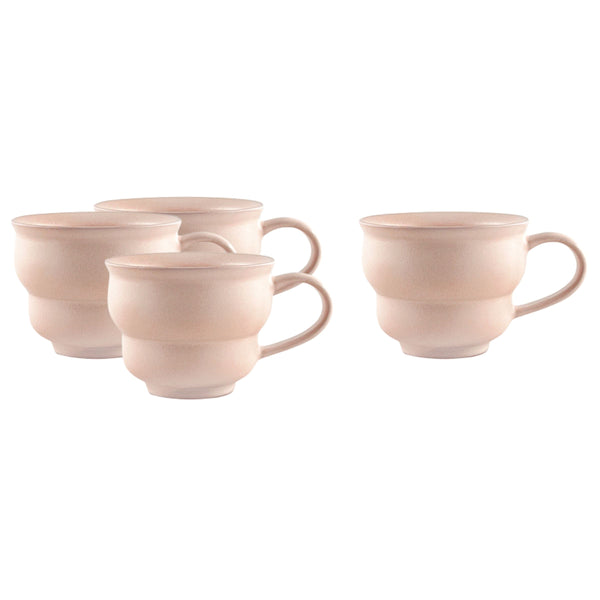 canvas home Lafayette Blush Stoneware Cup Set of 4