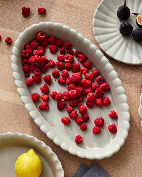 Canvas Home Lafayette Oval Fog Stoneware Baker