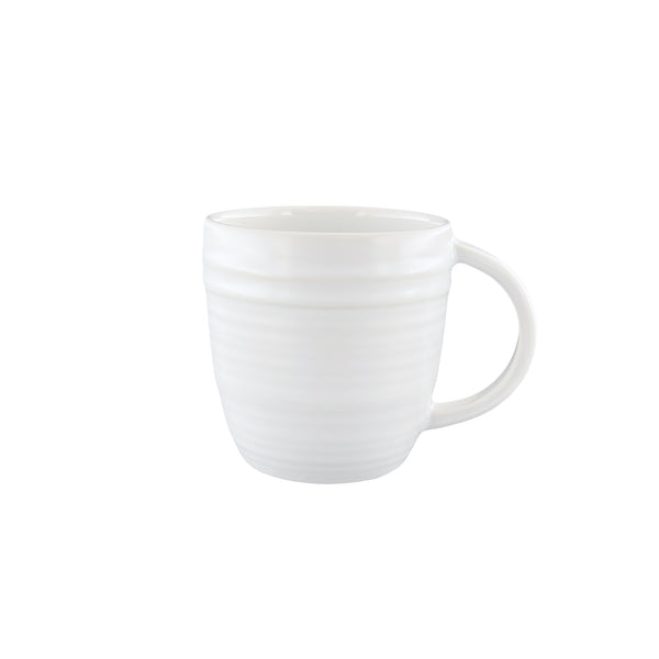 canvas home Lines White Stoneware Mug Set of 4
