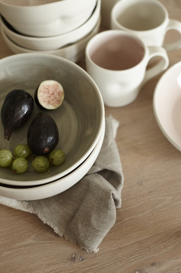 Canvas Home Pinch Cereal Bowl In Grey - Set Of 4