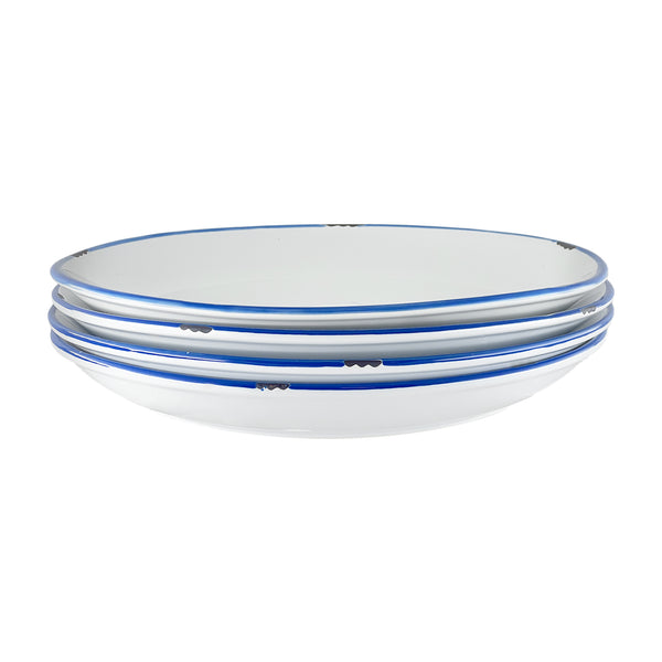 Canvas Home Tinware Dinner Plate In White - Set Of 4