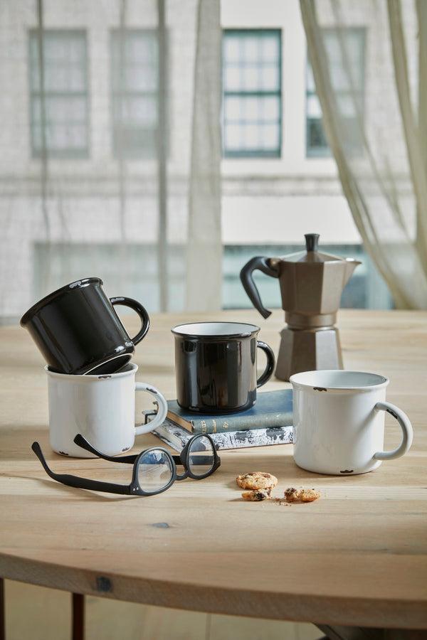 Canvas Home Tinware Mug Gift Set- Black & White