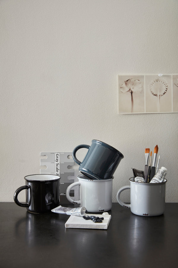 Canvas Home Tinware Mug Gift Set- Greyscale