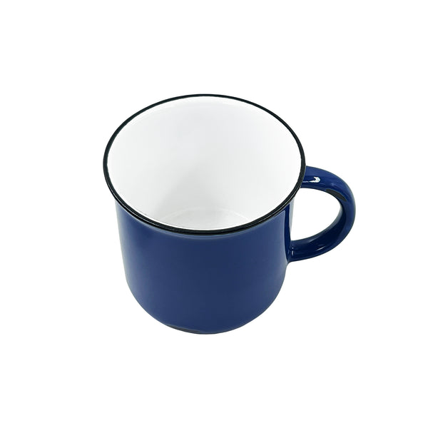 Canvas Home Tinware Mug In Blue - Set Of 4