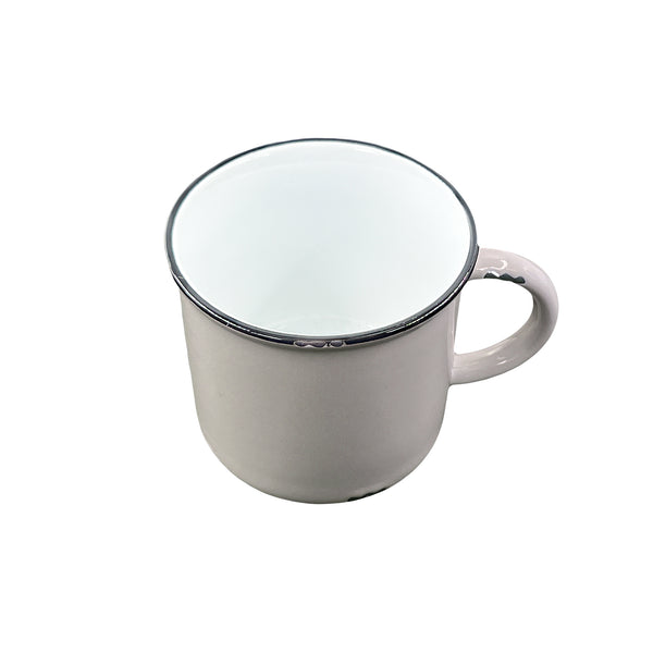 Canvas Home Tinware Mug In Light Grey - Set Of 4
