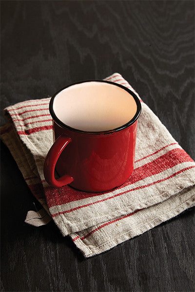Canvas Home Tinware Mug In Red - Set Of 4