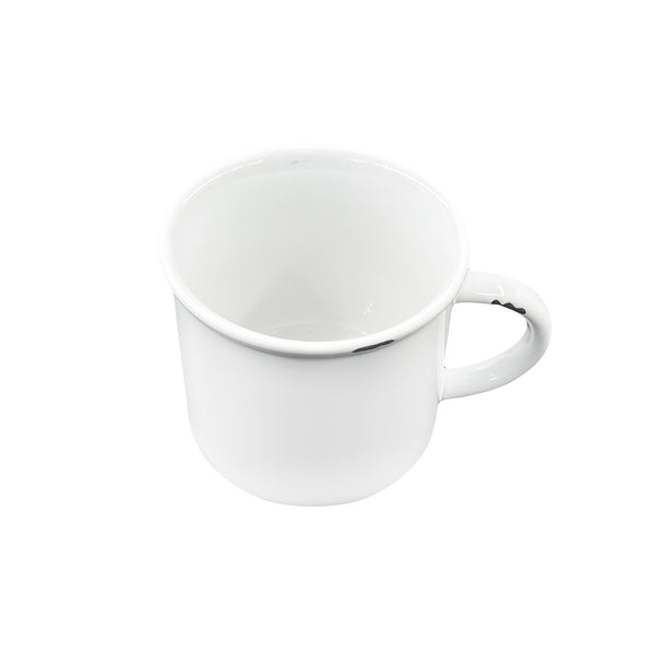 Canvas Home Tinware Mug In Solid White- Set Of 4
