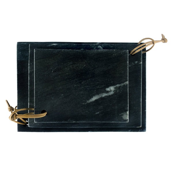 canvas home Catalina Black Marble 3 Piece Chopping Board Set