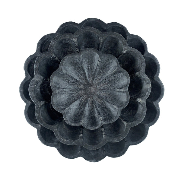 canvas home Catalina Black Marble 3 Piece Nesting Bowl Set