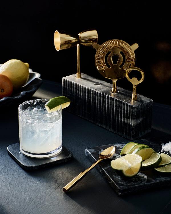 Canvas Home Catalina Black Marble Five Piece Bar Tool Set