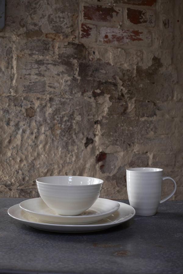 Canvas Home Daniel Smith Ivory Porcelain 16 Piece Dinnerware Set Service For 4