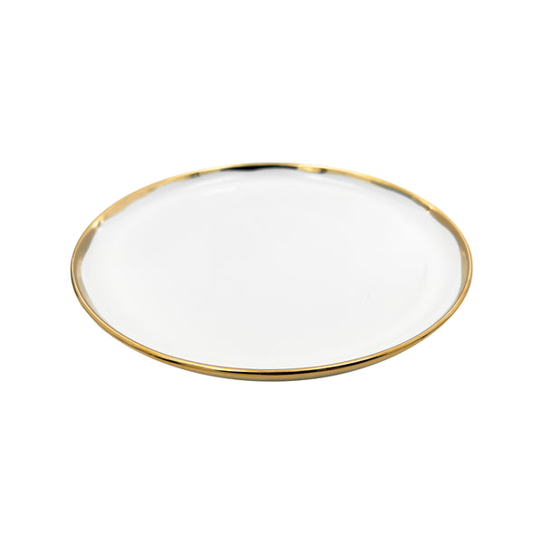 Canvas Home Dauville Gold Metallic Porcelain 3 Piece Dinnerware Set Service For 1