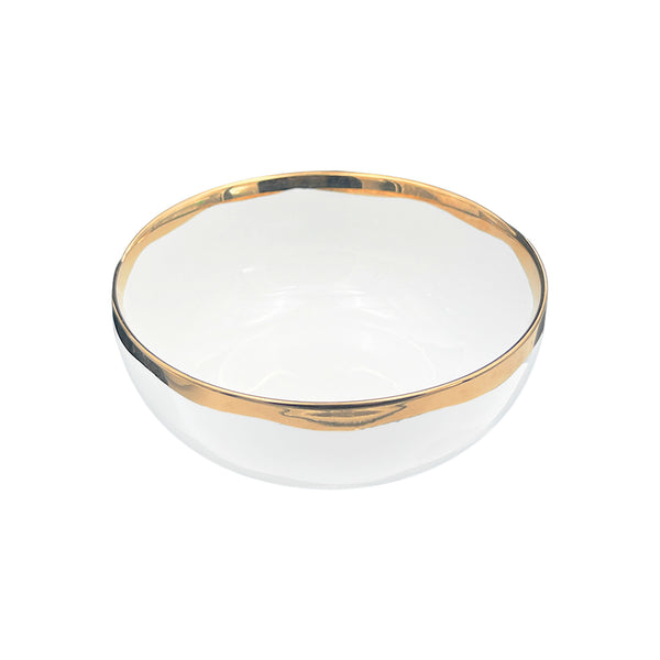 Canvas Home Dauville Gold Metallic Porcelain Cereal Bowl Set Of 4