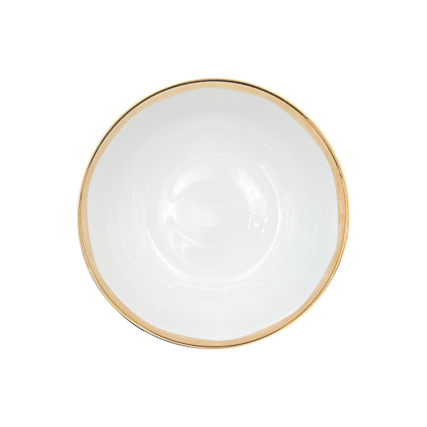 Canvas Home Dauville Gold Metallic Porcelain Cereal Bowl Set Of 4