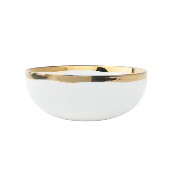 canvas home Dauville Gold Metallic Porcelain Cereal Bowl Set of 4