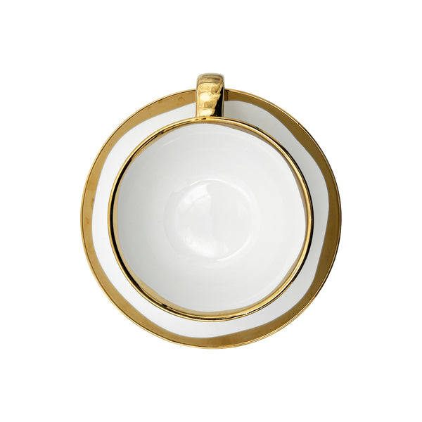 Canvas Home Dauville Gold Metallic Porcelain Cup & Saucer