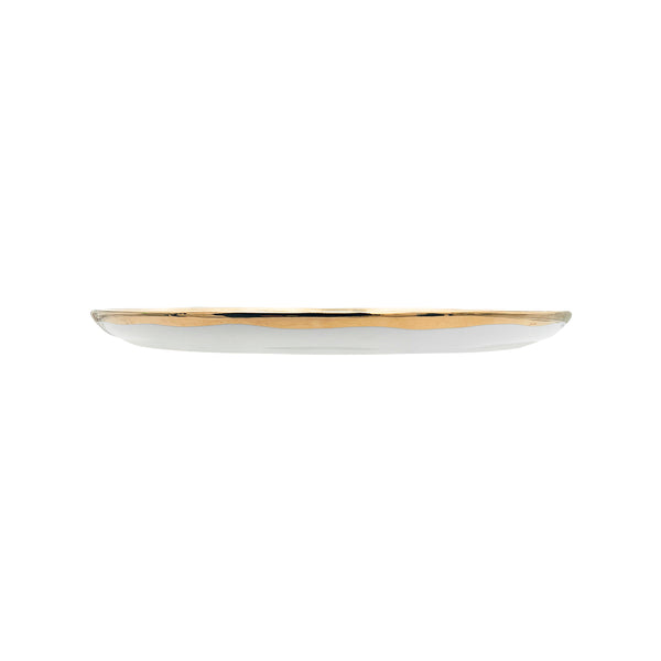 Canvas Home Dauville Gold Metallic Porcelain Dinner Plate Set Of 4