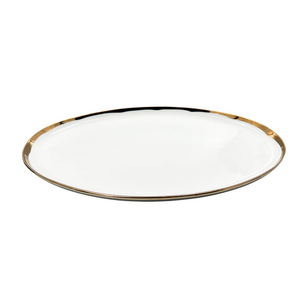 Canvas Home Dauville Gold Metallic Porcelain Platter