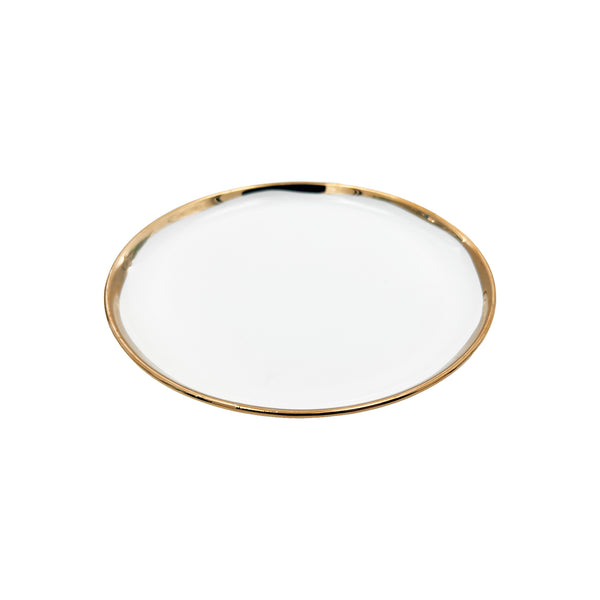 Canvas Home Dauville Gold Metallic Porcelain Salad Plate Set Of 4