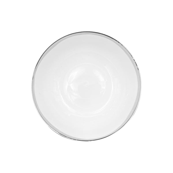 Canvas Home Dauville Platinum Metallic Porcelain Cereal Bowl Set Of 4