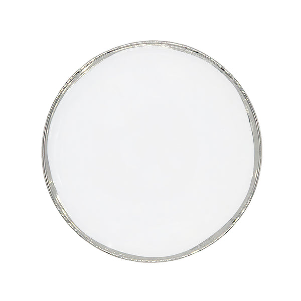 canvas home Dauville Platinum Metallic Porcelain Dinner Plate Set of 4
