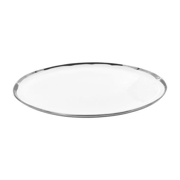 Canvas Home Dauville Platinum Metallic Porcelain Platter