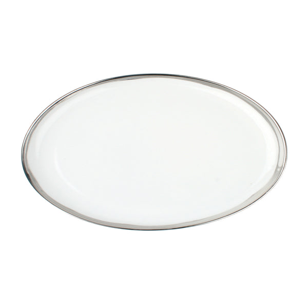 canvas home Dauville Platinum Metallic Porcelain Platter