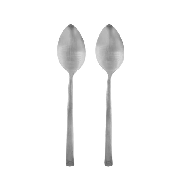 canvas home Ellsworth Brushed Stainless Steel 2 Piece Serving Spoon Set