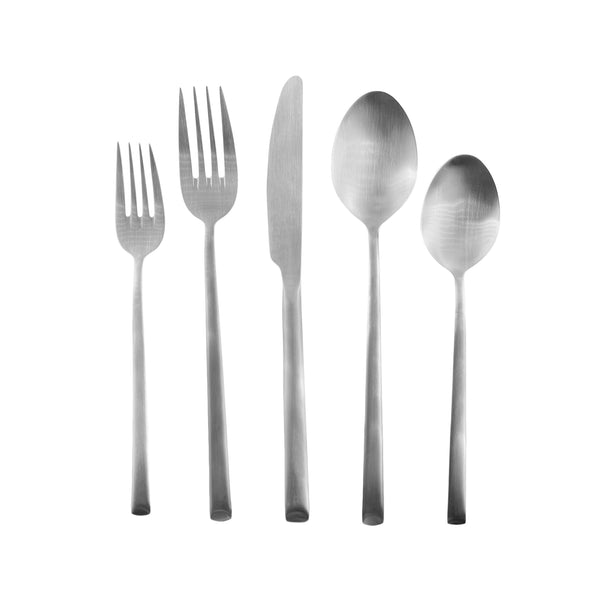 canvas home Ellsworth Brushed Stainless Steel 5 Piece Cutlery Set - Service for 1