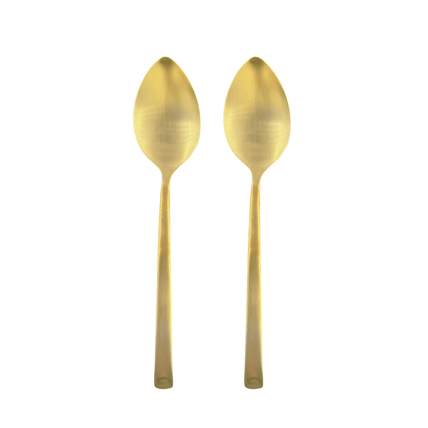 canvas home Ellsworth Matte Gold 2 Piece Serving Spoon Set