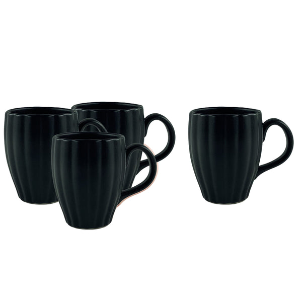 canvas home Lafayette Noir Stoneware Coffee Mug Set of 4