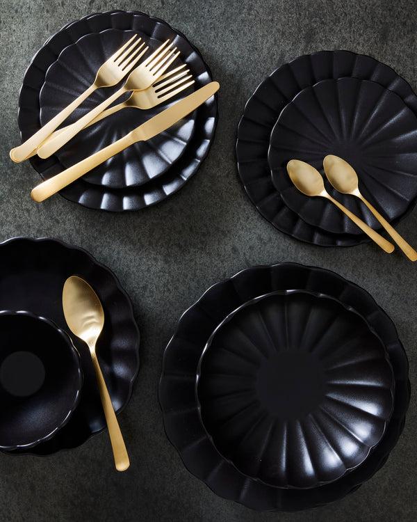 Canvas Home Lafayette Noir Stoneware Salad Bowl Set Of 4