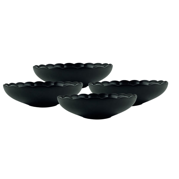 canvas home Lafayette Noir Stoneware Salad Bowl Set of 4