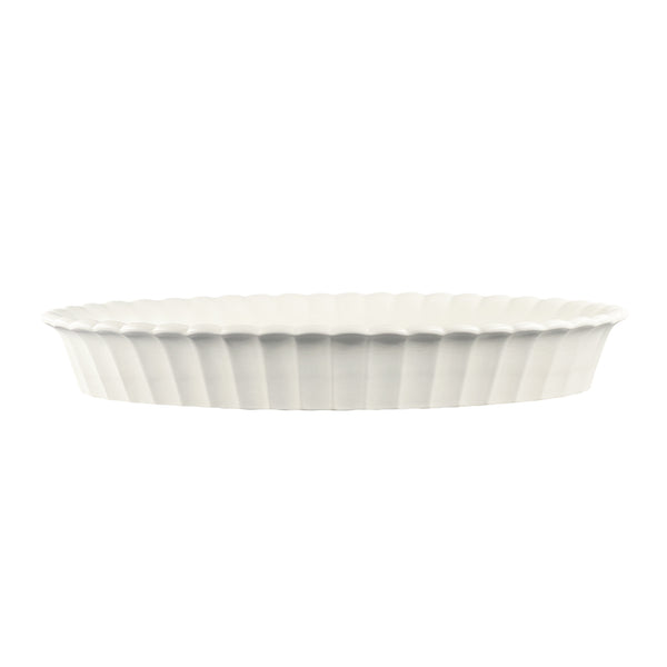 canvas home Lafayette Oval Pearl White Stoneware Baker