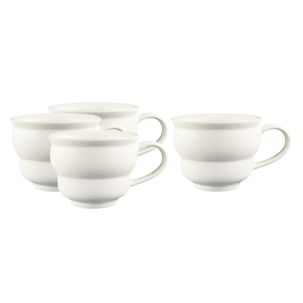 canvas home Lafayette Pearl White Stoneware Cup Set of 4
