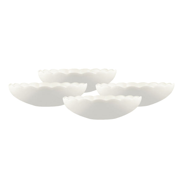 canvas home Lafayette Pearl White Stoneware Salad Bowl Set of 4