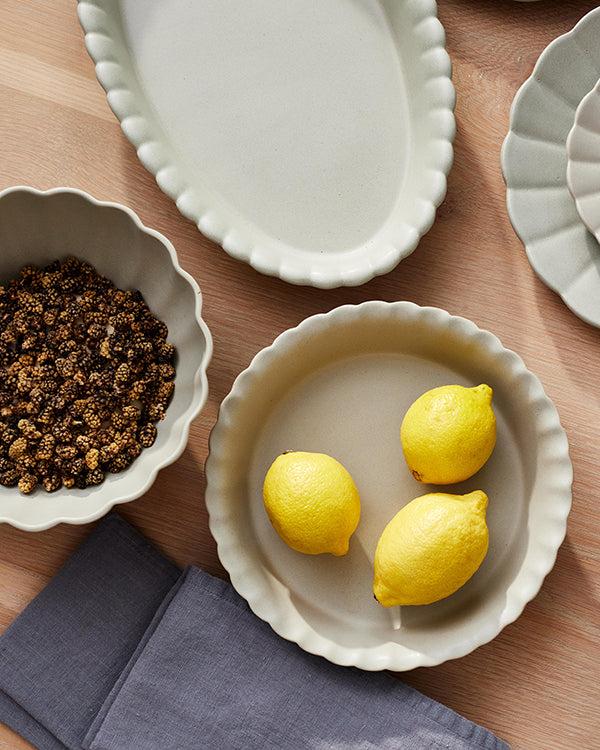 Canvas Home Lafayette Round Pearl White Stoneware Baker